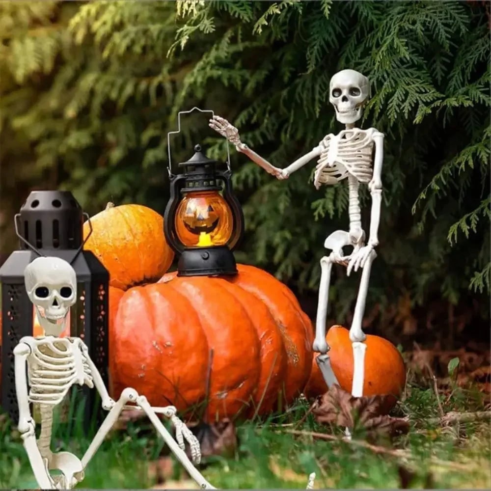 Halloween Skeleton Decoration Poseable Articulated Full Body Outdoor Decor with Movable Joints - Image 2