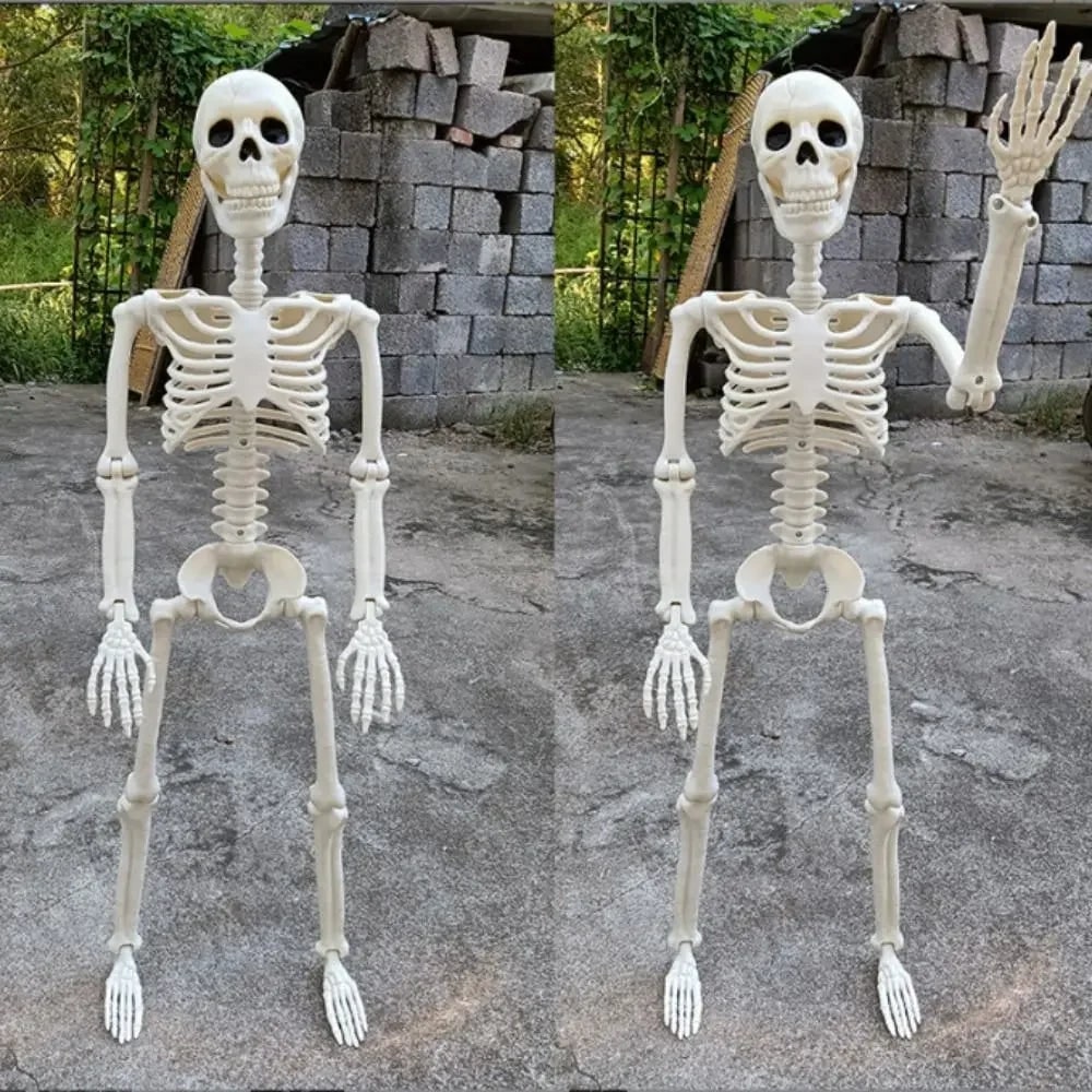 Halloween Skeleton Decoration Poseable Articulated Full Body Outdoor Decor with Movable Joints - Image 3