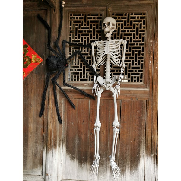 Halloween Skeleton Decoration with Posable Joints and Movable Jaw 12 Foot Tall - Image 2