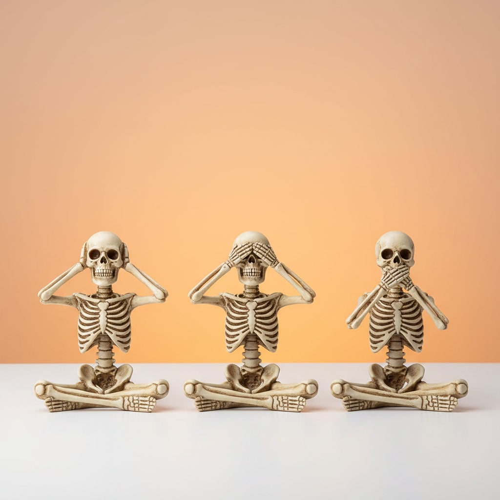 Halloween Skeleton Decorations Set of 3 Life Size Shelf Sitters with Dangling Legs Plastic - Image 8