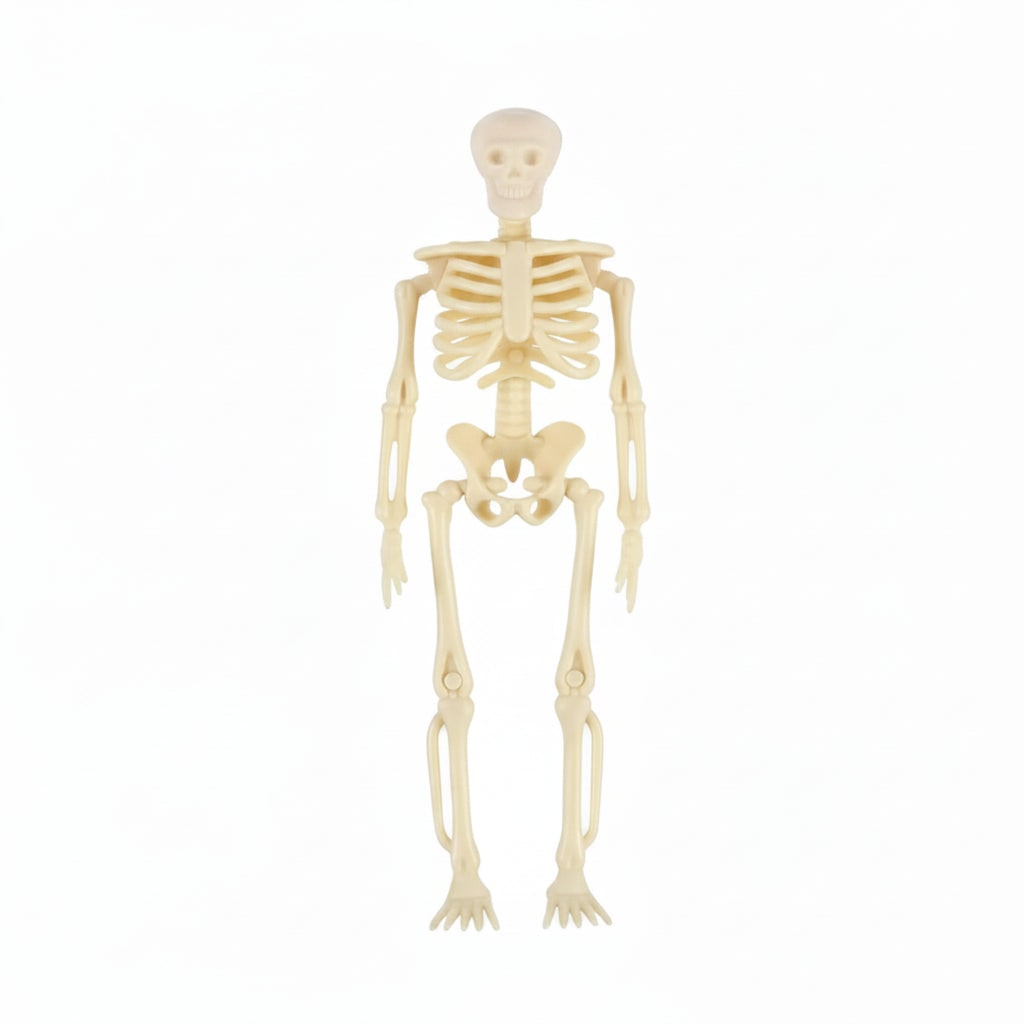 Halloween Skeletons Posable Mini Figurines Decoration Set with Hanging Twine Head - Image 4