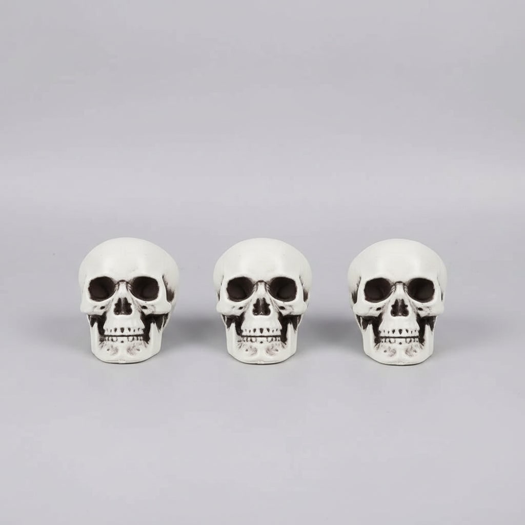 Halloween Skull Decor Mini Plastic Sugar Decorations Set of 10 Pieces for Party and Haunted House - Image 3