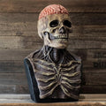 Halloween Skull Skeleton Mask with Exposed Brain and Ribcage for Creepy Party Prop - Image 1