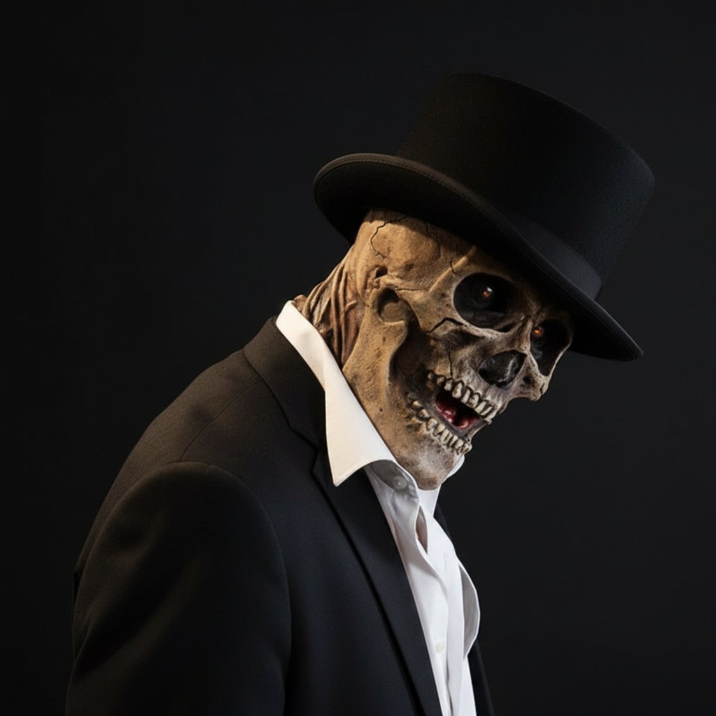 Halloween Skull Skeleton Mask with Exposed Brain and Ribcage for Creepy Party Prop - Image 5