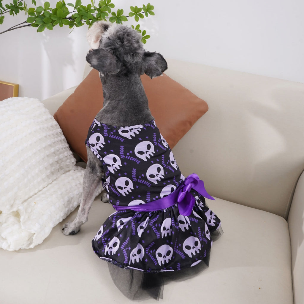 Halloween Small Dog Costume and Outfits with Tutu Skirt and Satin Bow Sweaters - Image 5