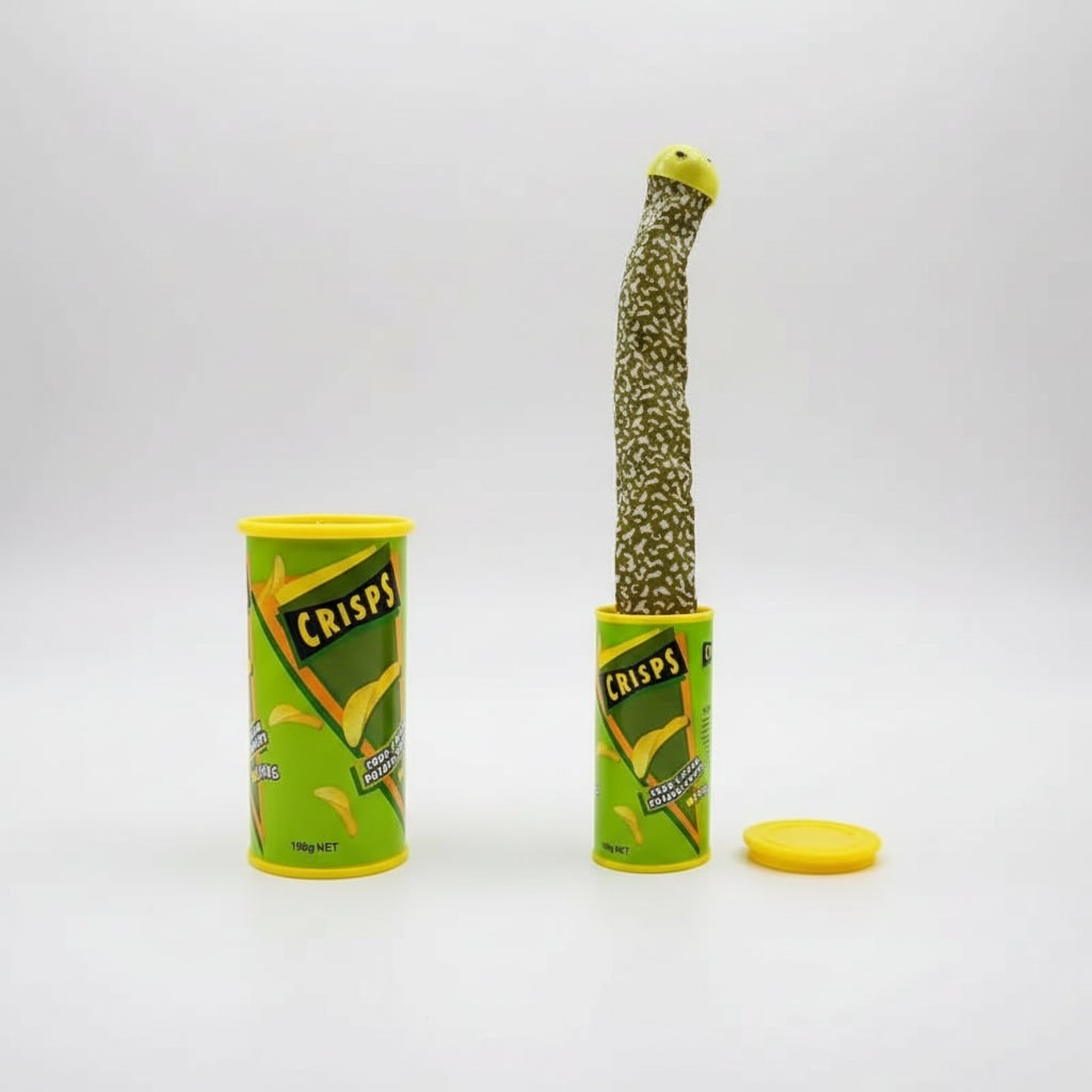 Halloween Snake in a Can Fake Prank Toy with Spring-Loaded Pop-Out Surprise for Party - Image 1
