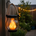 Halloween Solar Lantern with Flickering Flame Effect and Powered Outdoor Lights for Yard Decoration - Image 1