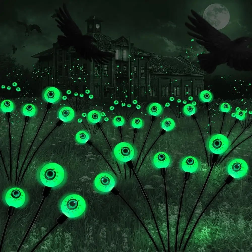 Halloween Solar Lights with Swaying Eyeball Design for Outdoor Garden Pathway Yard Decoration - Image 1