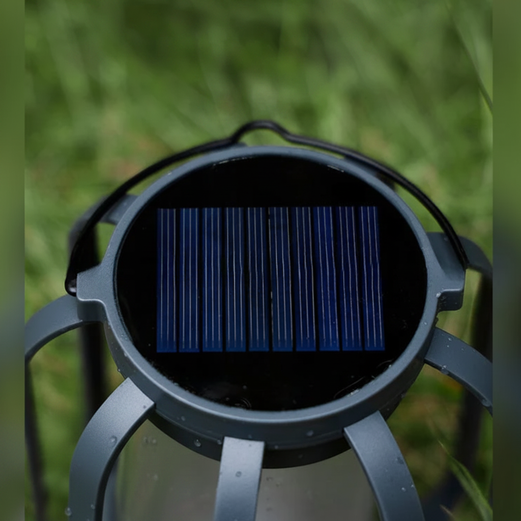 Halloween Solar Outdoor Lantern with Flickering Flame LED and Hanging Rope for Patio Yard Decoration - Image 3