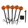 Halloween Solar Pathway Pumpkin Lights for Garden Yard Outdoor Decoration Set of 5 - Image 1