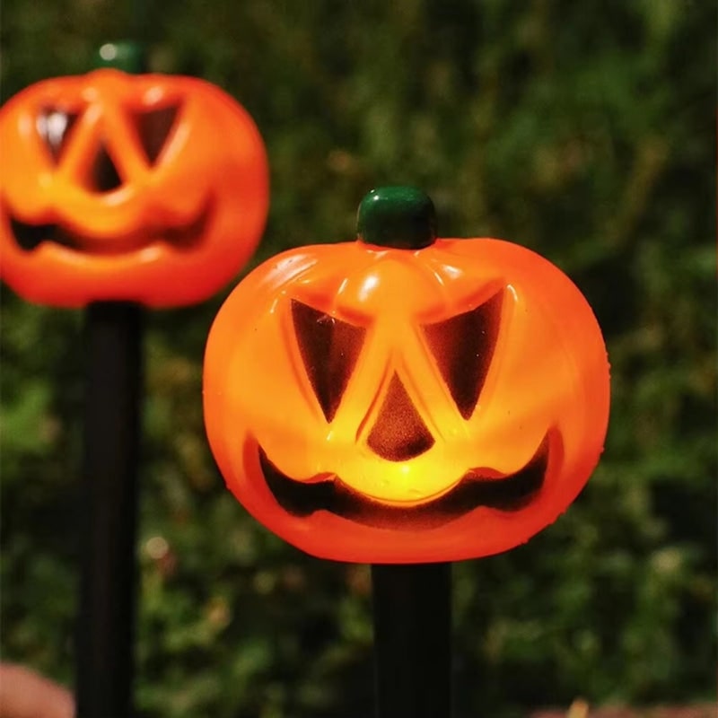 Halloween Solar Pathway Pumpkin Lights for Garden Yard Outdoor Decoration Set of 5 - Image 3