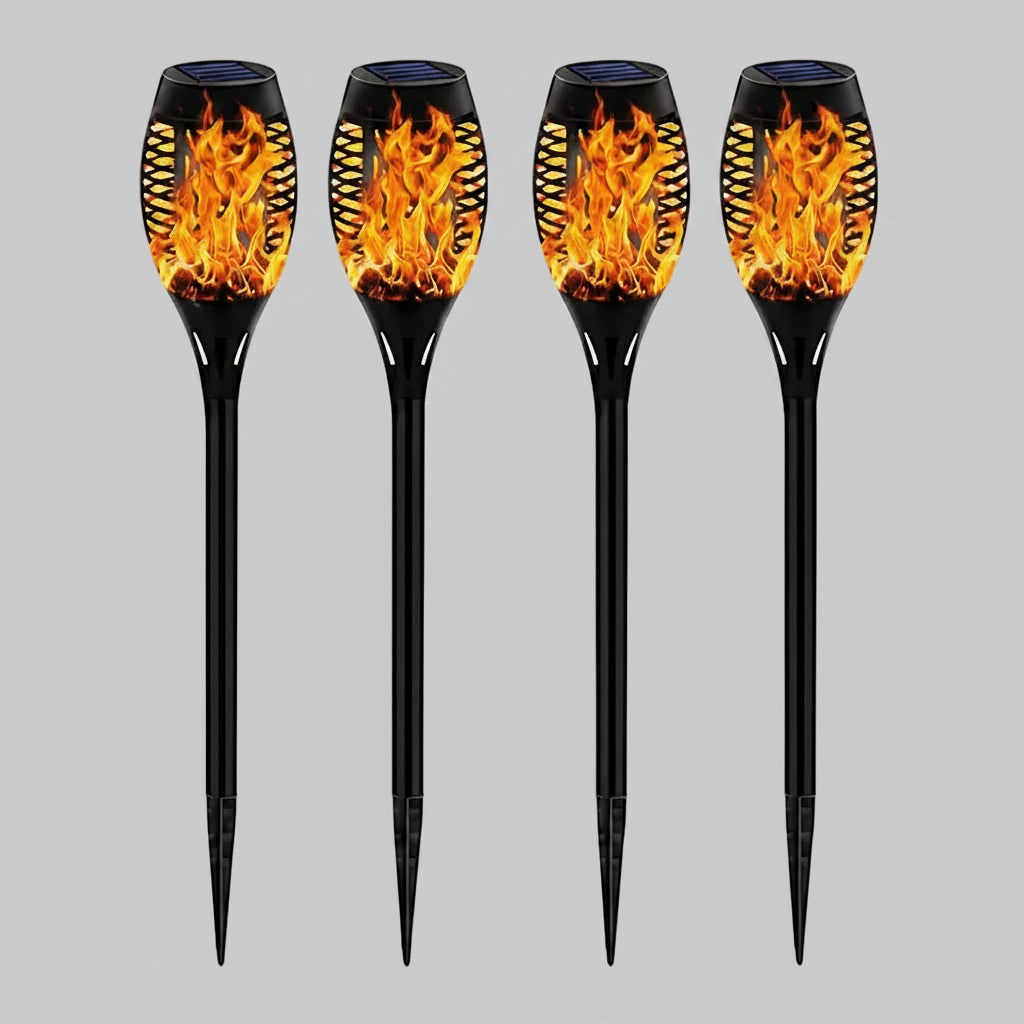 Halloween Solar Torch Lights with Flickering Flame Effect for Outdoor Yard Decoration - Image 3