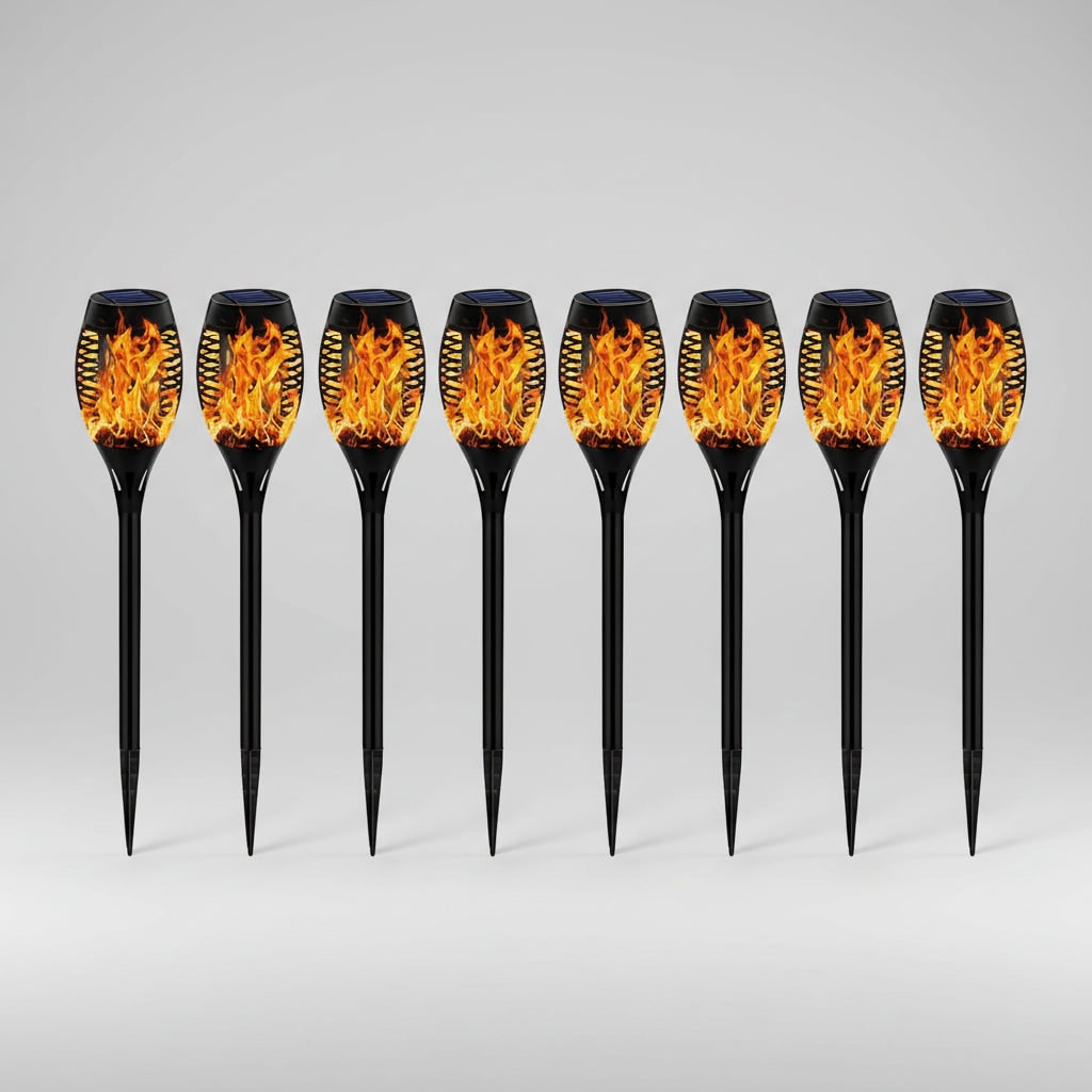 Halloween Solar Torch Lights with Flickering Flame Effect for Outdoor Yard Decoration - Image 5