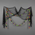 Halloween Spider Web Decoration with Black Mesh Creepy Cloth Netting - Image 1