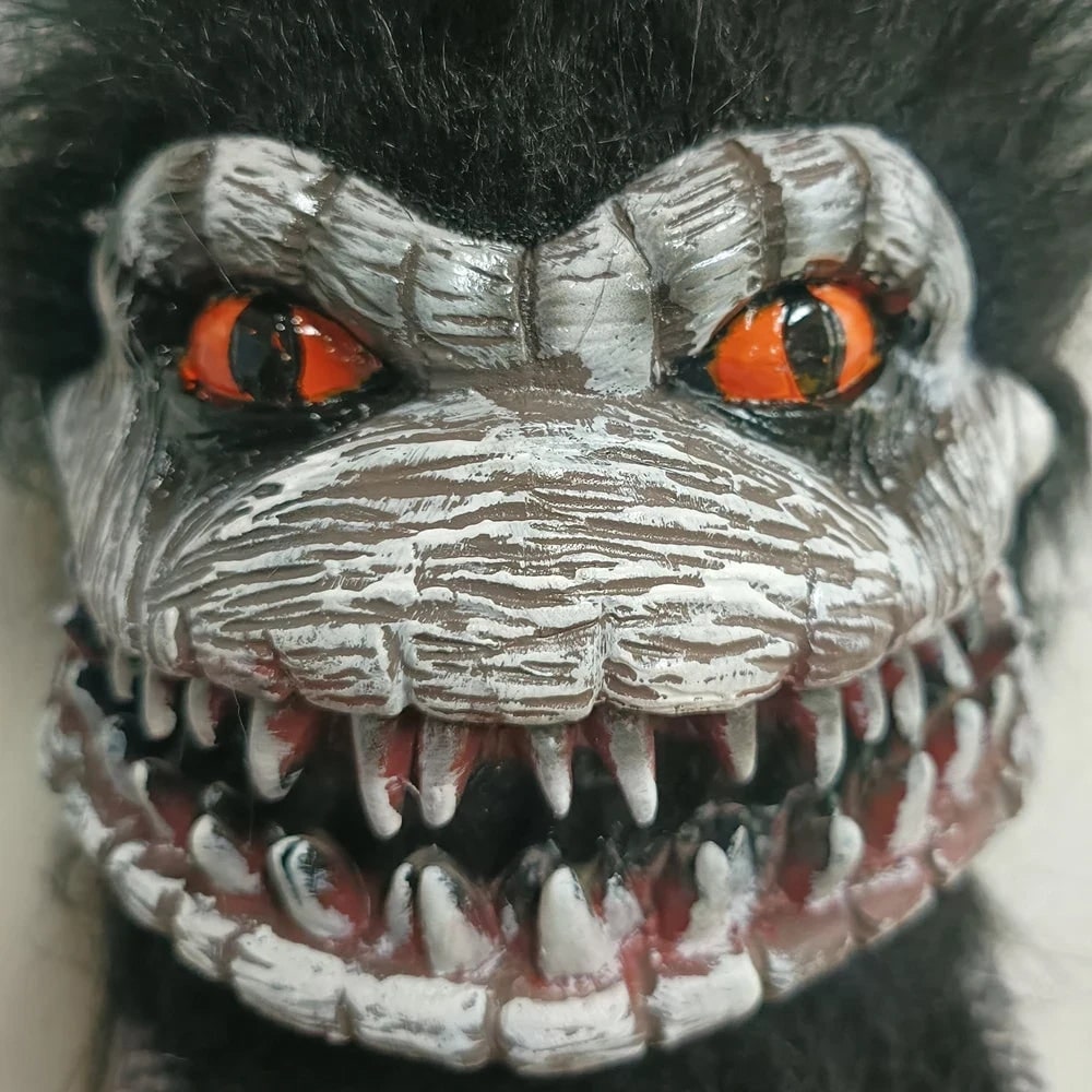Halloween Spooky Plush Toy Stuffed Animal with Molded Face and Sharp Teeth - Image 2