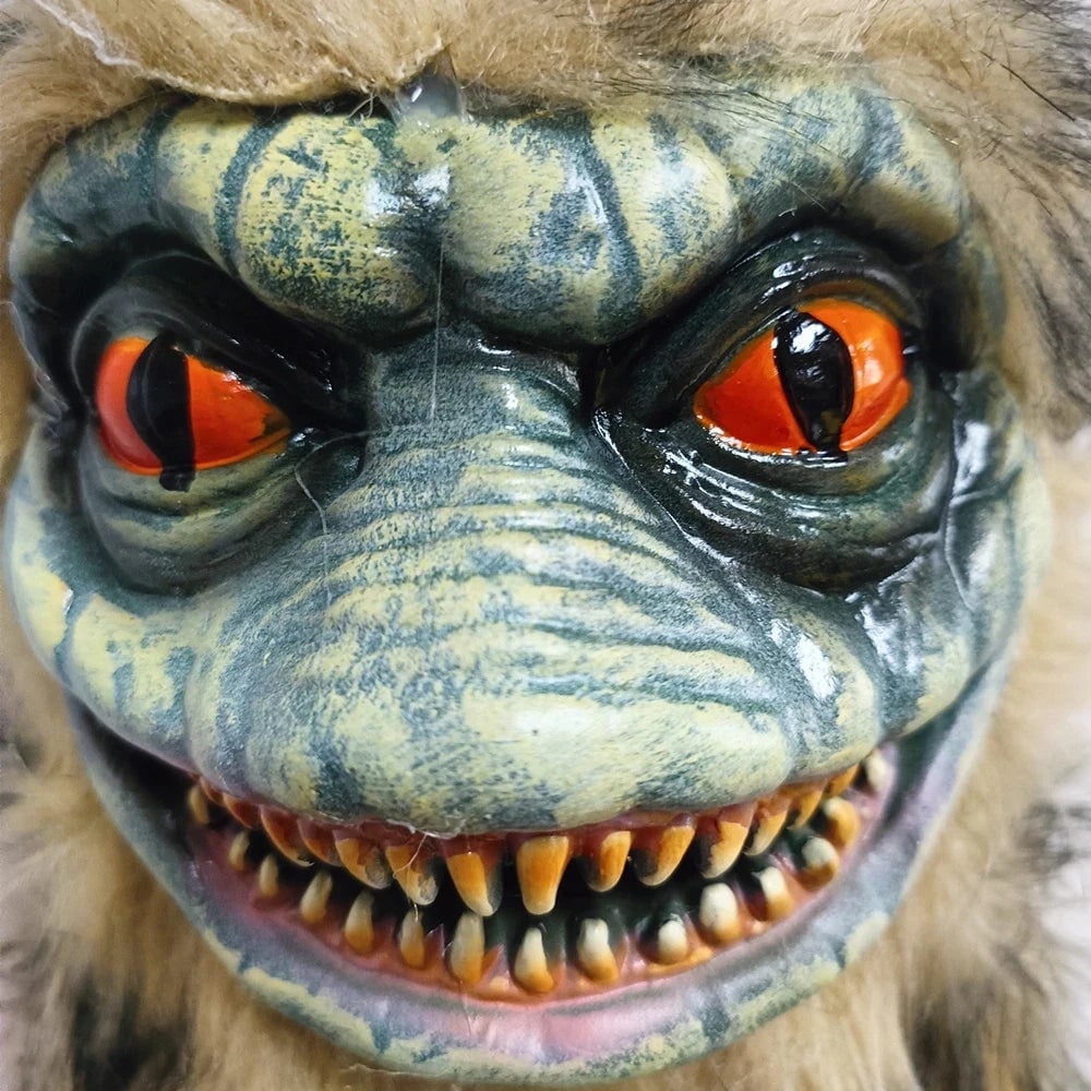 Halloween Spooky Plush Toy Stuffed Animal with Molded Face and Sharp Teeth - Image 4