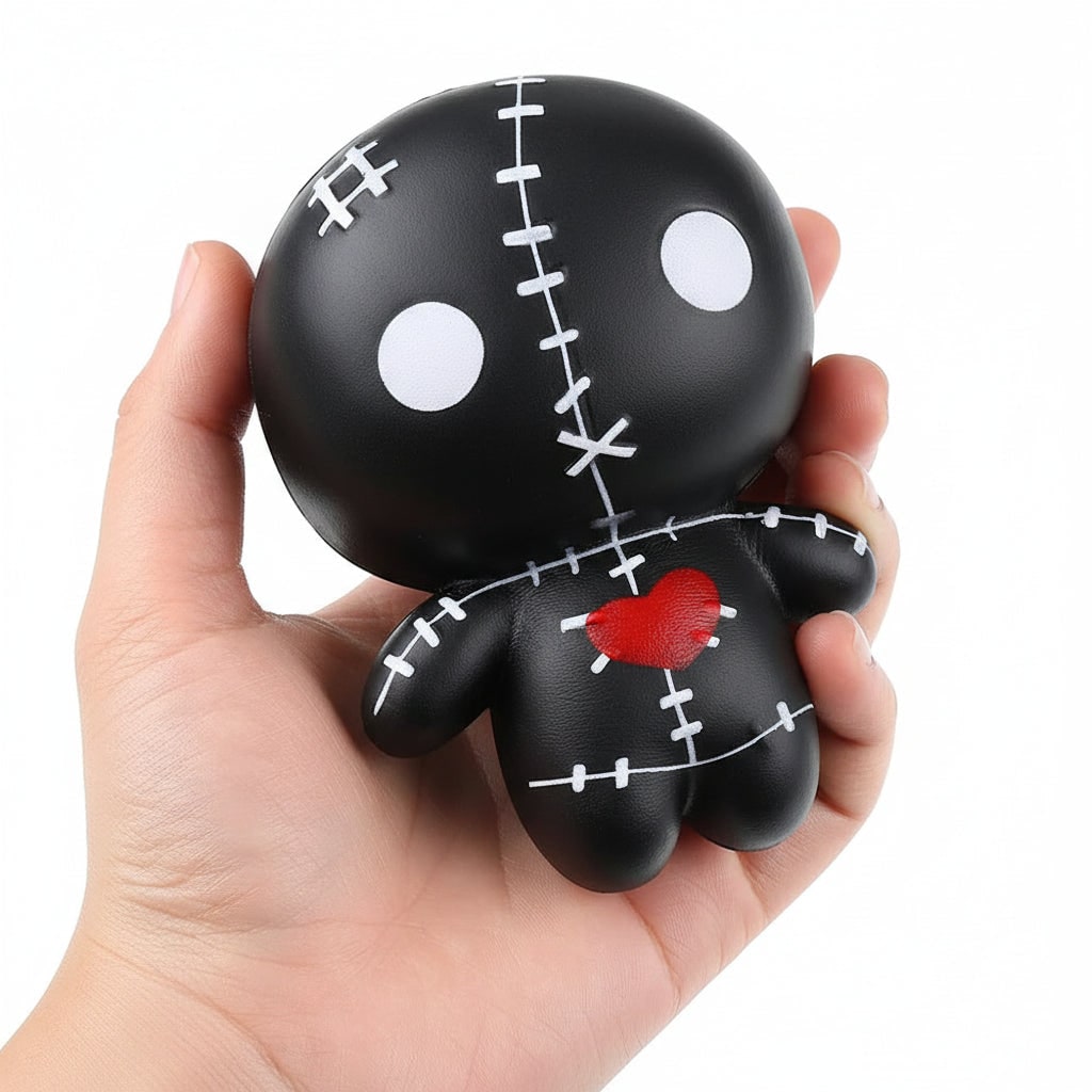 Halloween Squishy Toy Stress Relief Balls with Slow Rising Foam Voodoo Doll Design Banana - Image 2
