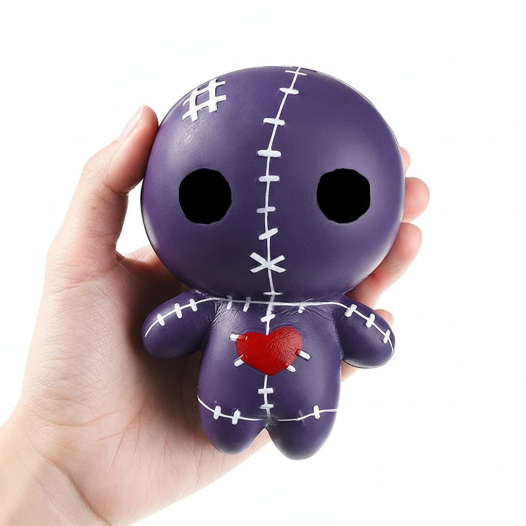 Halloween Squishy Toy Stress Relief Balls with Slow Rising Foam Voodoo Doll Design Banana - Image 3