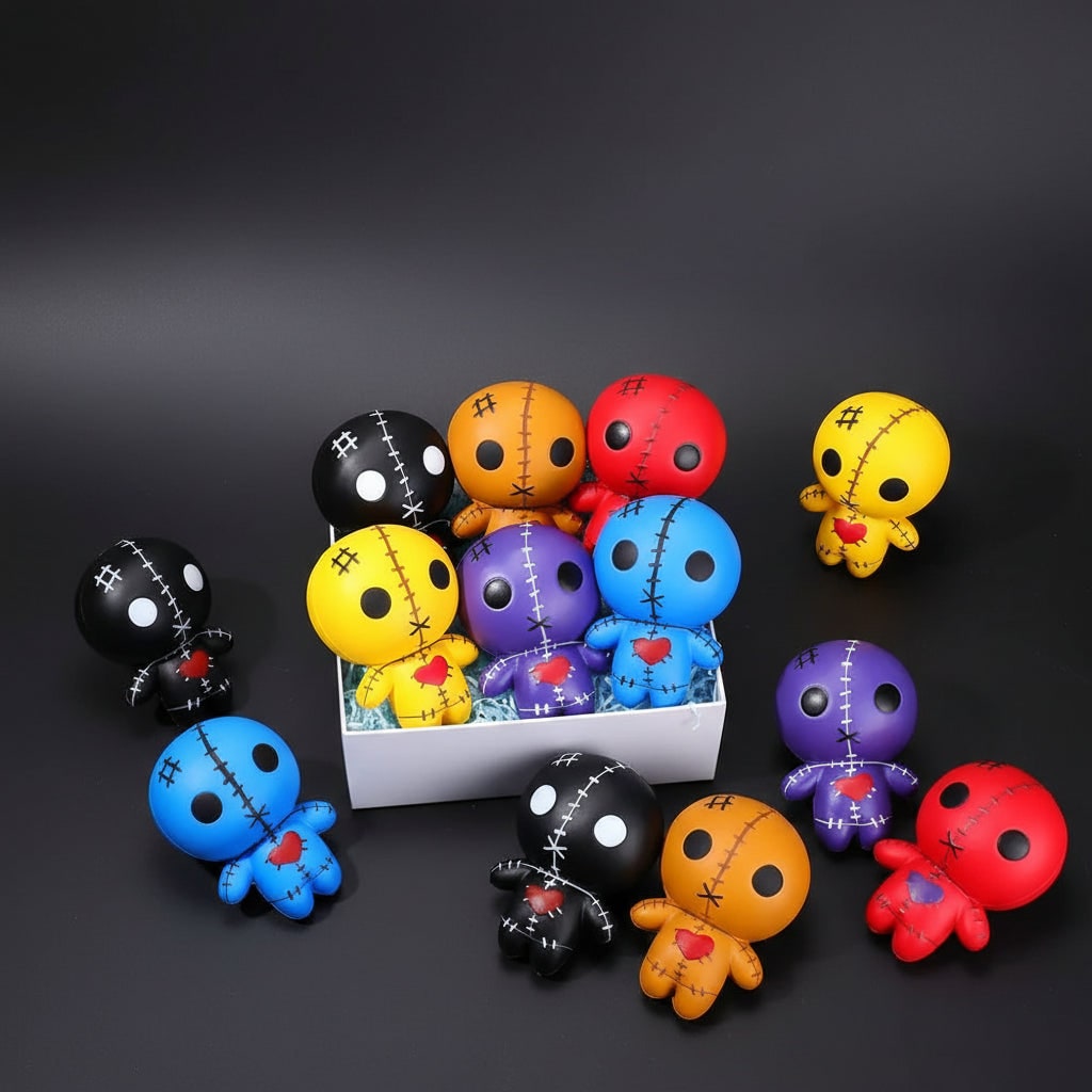 Halloween Squishy Toy Stress Relief Balls with Slow Rising Foam Voodoo Doll Design Banana - Image 7