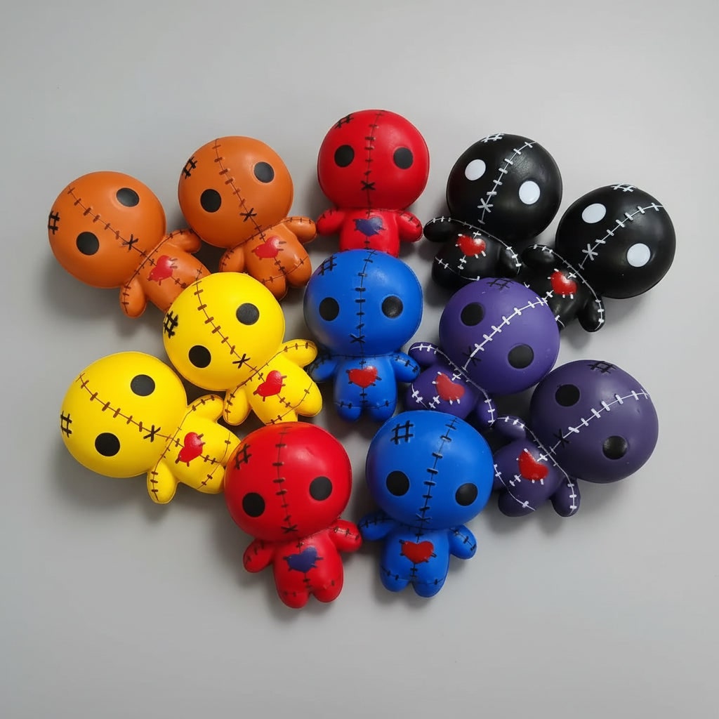 Halloween Squishy Toy Stress Relief Balls with Slow Rising Foam Voodoo Doll Design Banana - Image 8