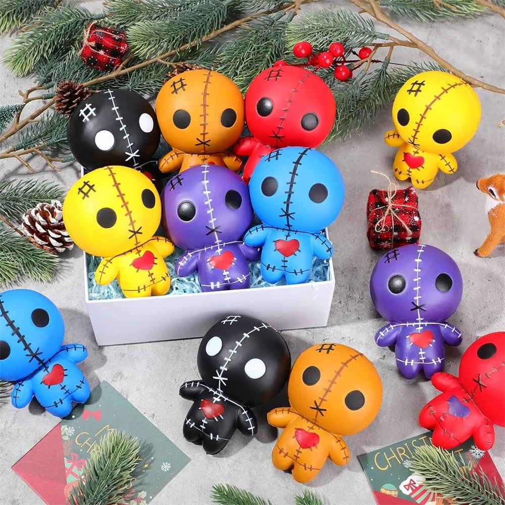 Halloween Squishy Toy Stress Relief Slow Rising Voodoo Doll Squeeze for Party Favors Bao Bun - Image 1