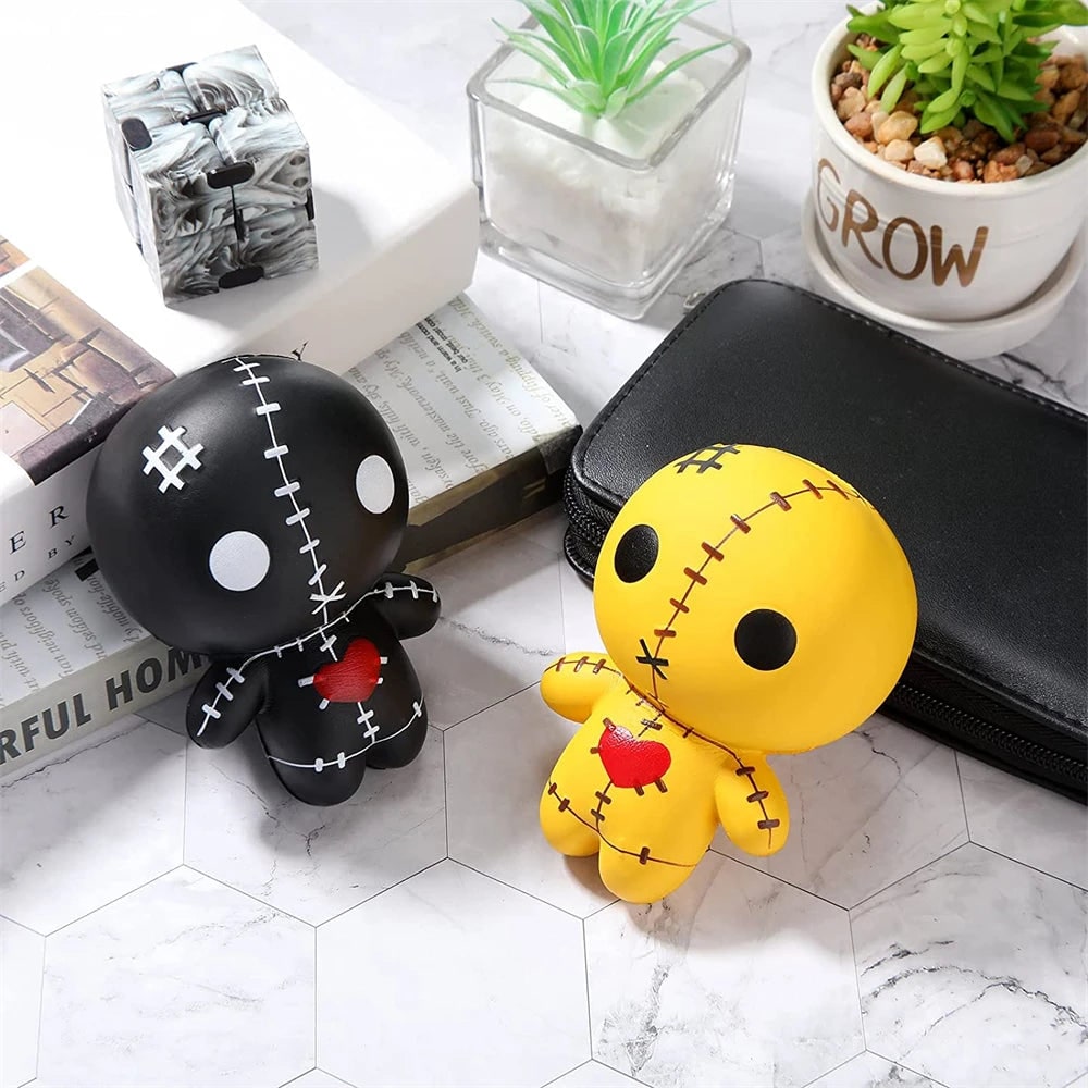 Halloween Squishy Toy Stress Relief Slow Rising Voodoo Doll Squeeze for Party Favors Bao Bun - Image 3
