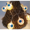 Halloween String Lights LED Outdoor Battery Operated with Pumpkin Bat Ghost Skull Eyeball Shapes - Image 8