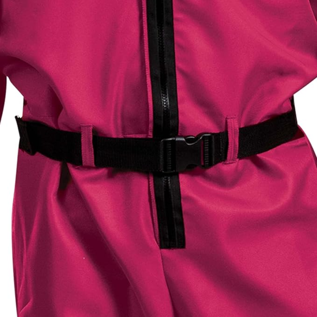 Halloween survival game Costume Hooded Jumpsuit with Full Face Mask and Belt - Image 8
