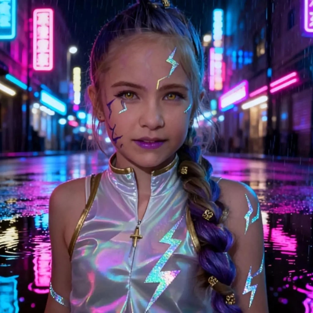 Halloween Temporary Tattoos with Holographic Lightning Bolt Water Transfer Design 10 Sheets - Image 3