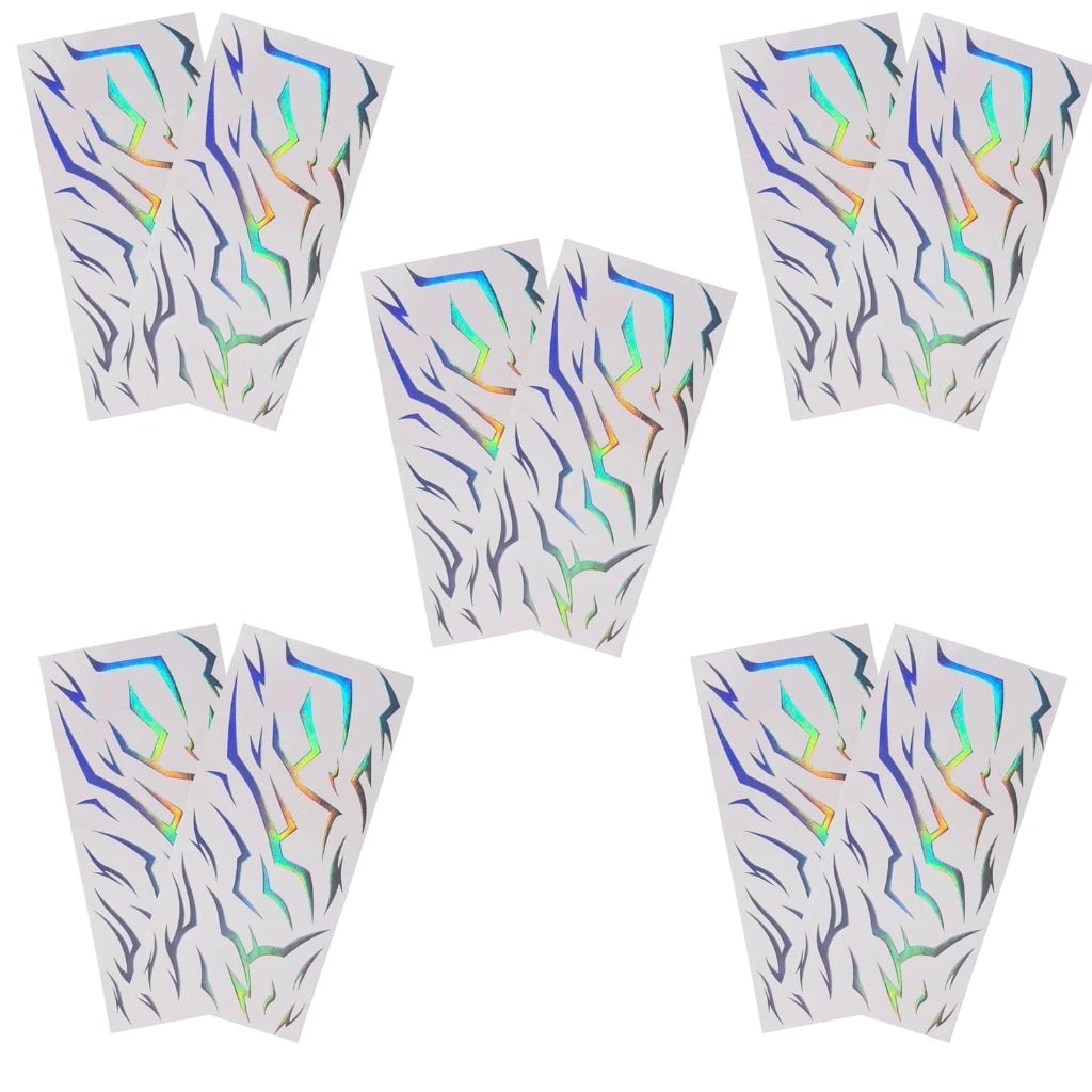 Halloween Temporary Tattoos with Holographic Lightning Bolt Water Transfer Design 10 Sheets - Image 4
