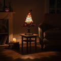 Halloween Tiffany Stained Glass Witch Hat Lamp with Antique Lampshade for Table Decoration - Image 1