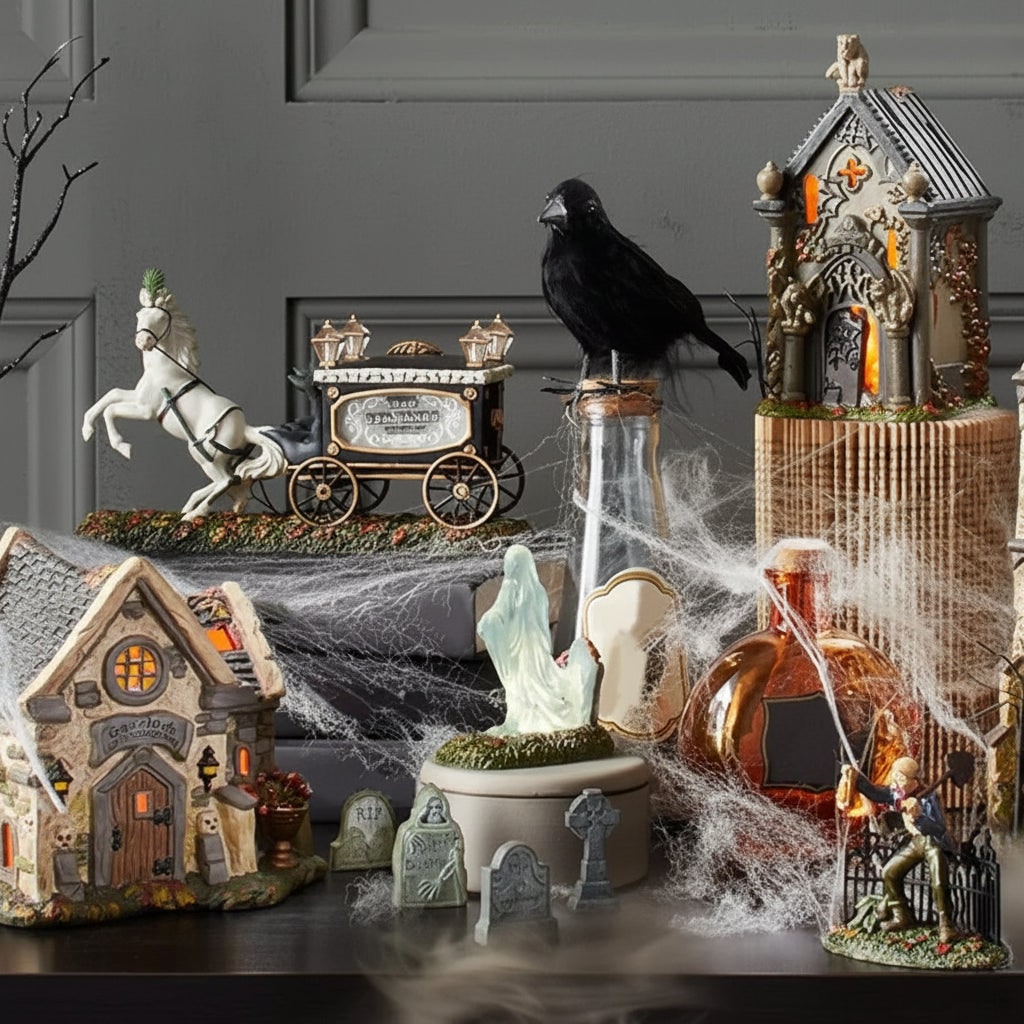 Halloween Tombstones and Yard Gravestones Set with Graveyard Decorations for Outdoor Display - Image 1
