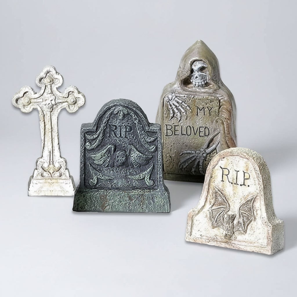 Halloween Tombstones and Yard Gravestones Set with Graveyard Decorations for Outdoor Display - Image 3