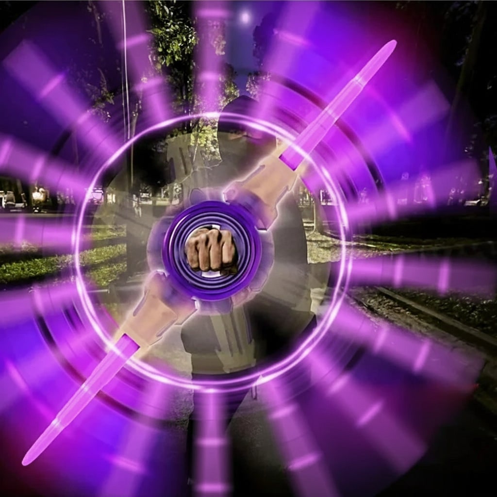 Halloween Toy Lightsaber Double-Ended Light Up with LED Blades and Spinning Grip - Image 4