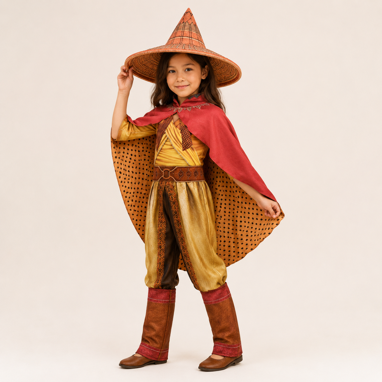 Halloween Warrior Princess Costume with Cape and for Party Dress-Up - Image 1