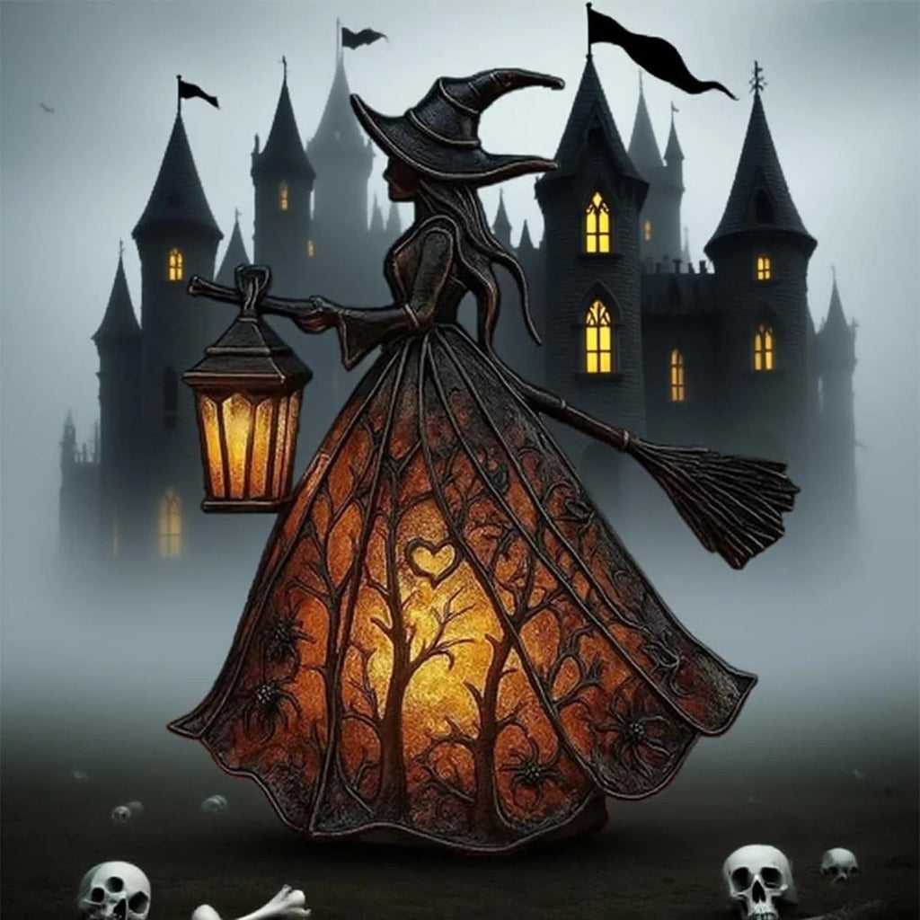 Halloween Witch Decorations Lamp with LED Light for Indoor Decor and Party Outdoor - Image 7