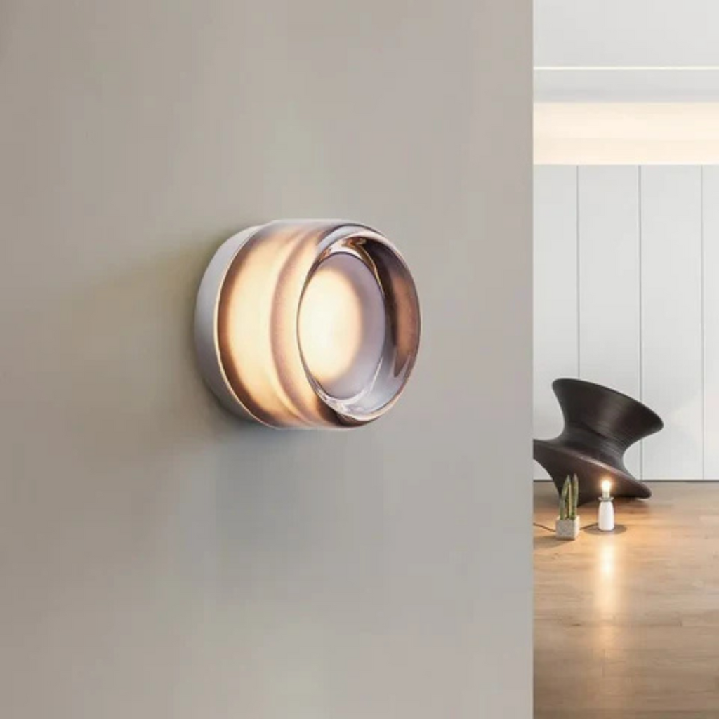 Hallway Wall Sconce Light LED Acrylic Flush Mount Round Bedside Minimalist - Image 7