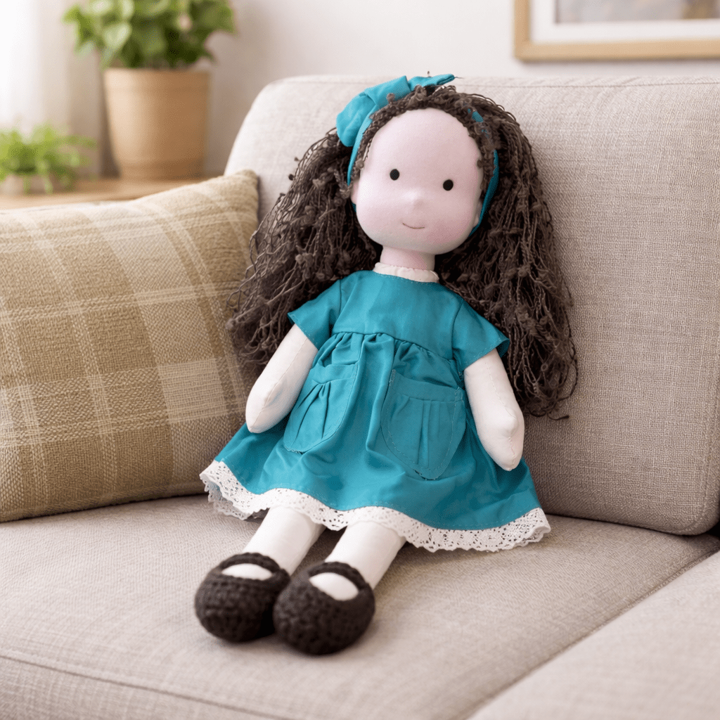 Handmade Waldorf Doll Soft Fabric Cotton Knitted Clothes Embroidered Face Gift Rag - Image 30