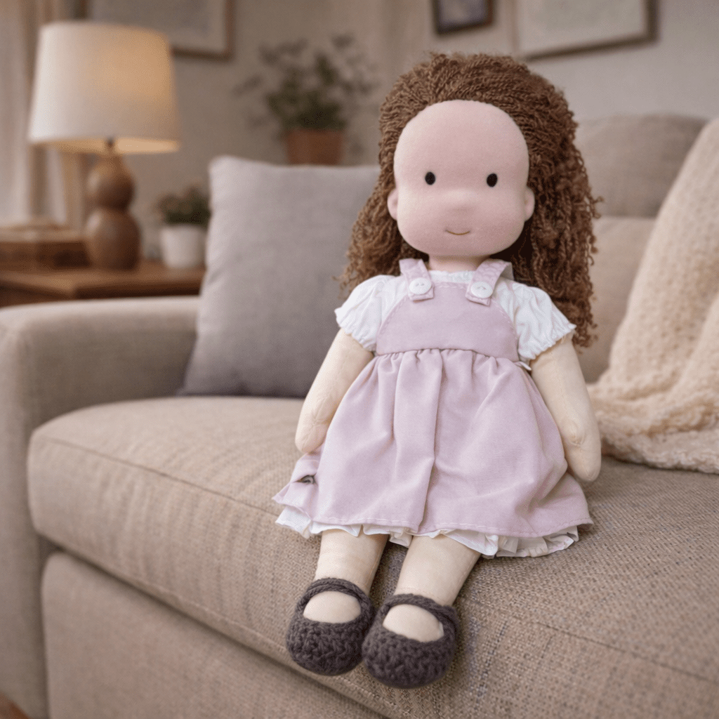 Handmade Waldorf Doll Soft Fabric Cotton Knitted Clothes Embroidered Face Gift Rag - Image 33