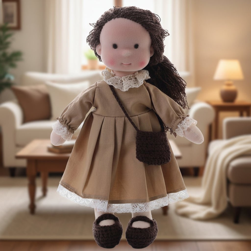 Handmade Waldorf Doll Soft Fabric Cotton Knitted Clothes Embroidered Face Gift Rag - Image 40