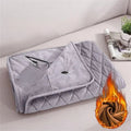 Heated Blanket and Electric Heater Shawl with USB Charging Plush Fleece and Diamond Quilted Pattern - Image 1