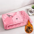 Heated Blanket and Electric Heater Shawl with USB Charging Plush Fleece and Diamond Quilted Pattern - Image 2