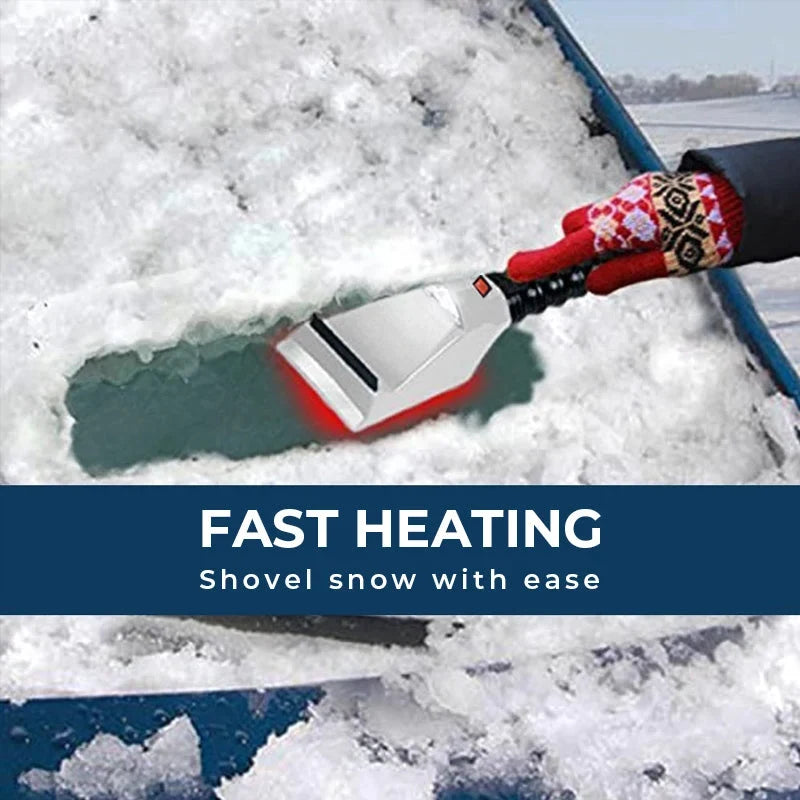 Heated Car Ice Scraper with 12v Plug and LED Light for Windshield - Image 5