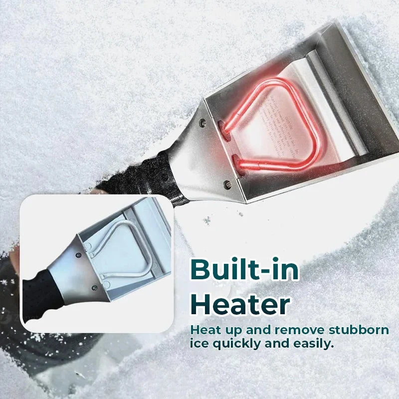 Heated Car Ice Scraper with 12v Plug and LED Light for Windshield - Image 7