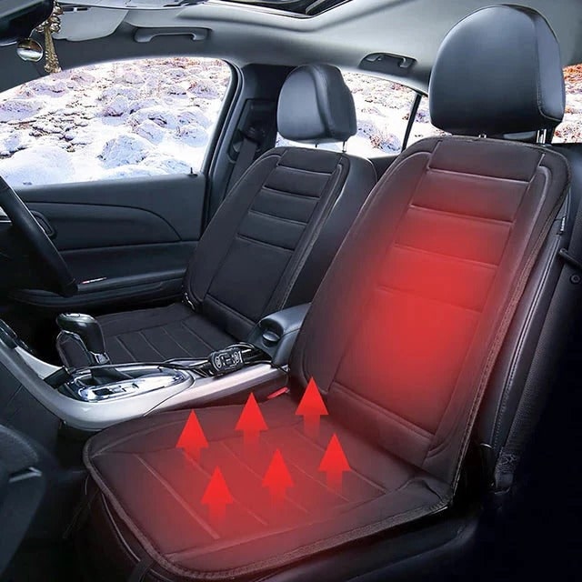 Heated Car Seat Cover and Cushion with 12v Power Adjustable Temperature and Elastic Straps - Image 3