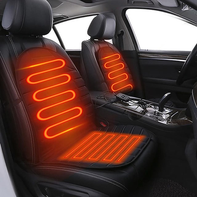 Heated Car Seat Cover and Cushion with Ergonomic Backrest Support and 12v Adapter - Image 10