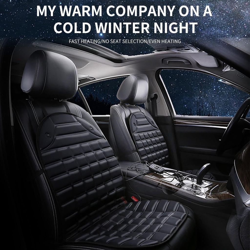 Heated Car Seat Cover and Cushion with Ergonomic Backrest Support and 12v Adapter - Image 5