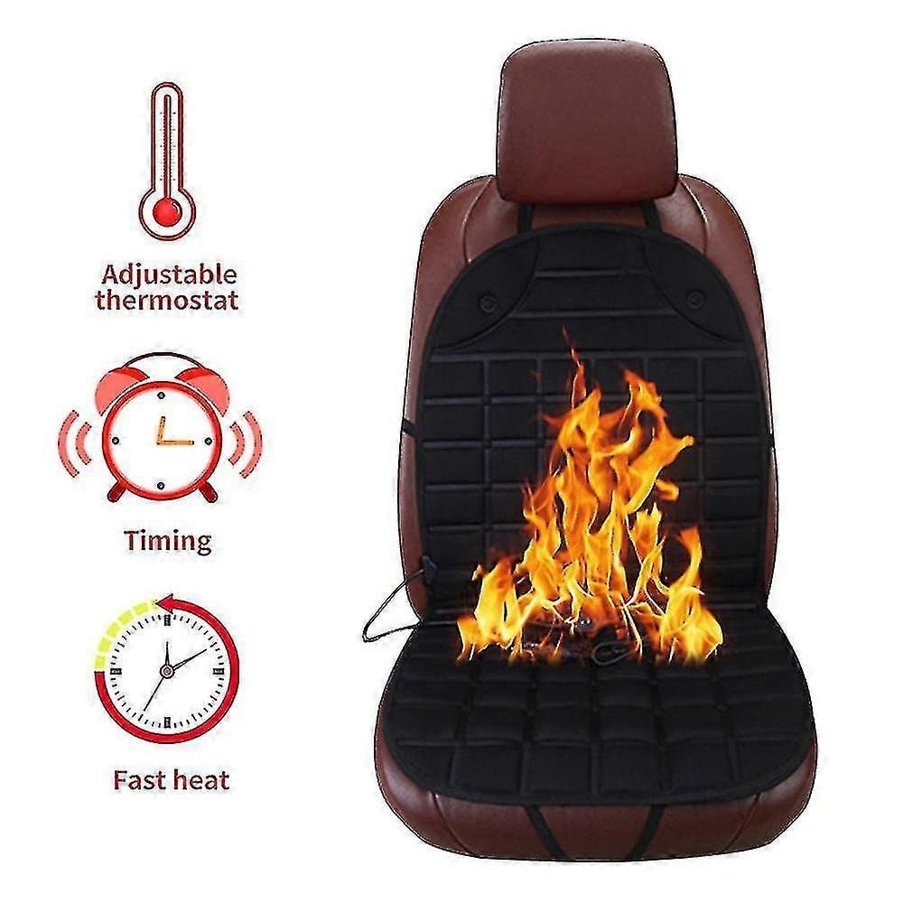 Heated Car Seat Cover and Cushion with Ergonomic Backrest Support and 12v Adapter - Image 8