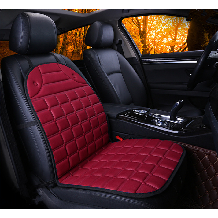 Heated Car Seat Cushion Cover with 12v Power Cord and Ergonomic Padded Backrest Pad - Image 10