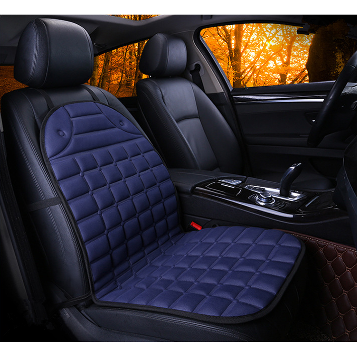 Heated Car Seat Cushion Cover with 12v Power Cord and Ergonomic Padded Backrest Pad - Image 11